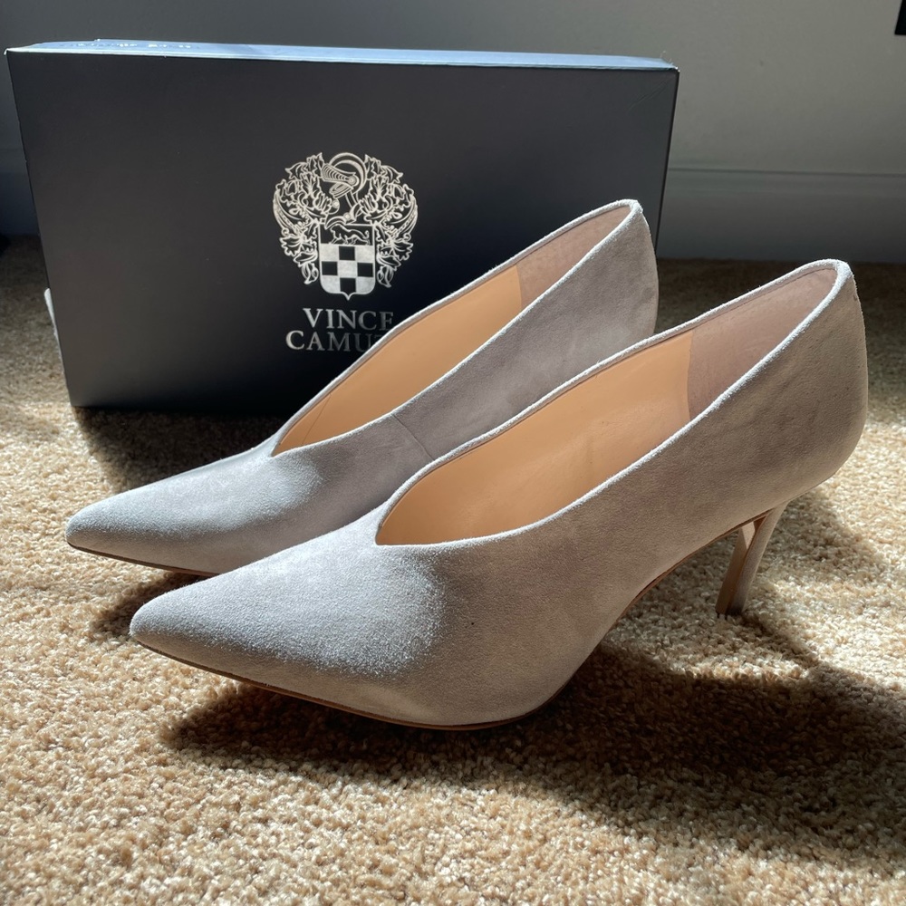 Vince Camuto heels - London fog suede 7.5